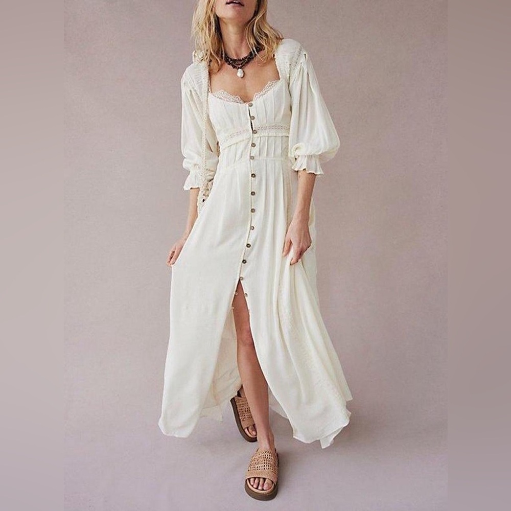 Free People Magdalia Maxi Dress | Elegant White Maxi Dress